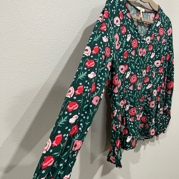 Matilda Jane Yesteryear Green Floral Top, Size Large - Picture 4 of 7